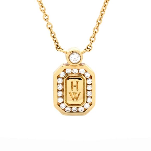 Harry Winston | Jewelry | Harry Winston Hw Logo Pendant Necklace 8k